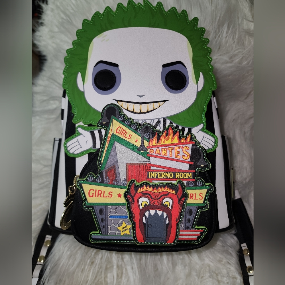 Beetlejuice POP! by loungefly  Glow in the dark mini backpack